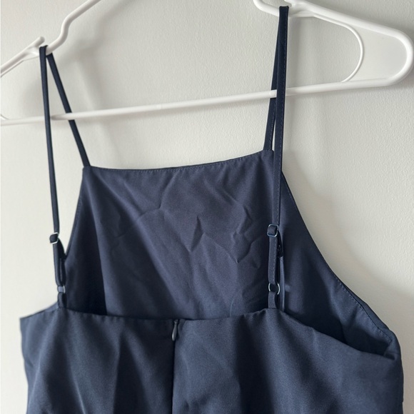 Navy Blue Romper Dress with Adjustable Straps - Picture 6 of 6
